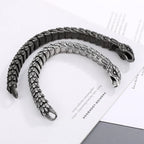 Eagle stainless steel heavy bracelet for men biker style bracelet - CIVIBUY