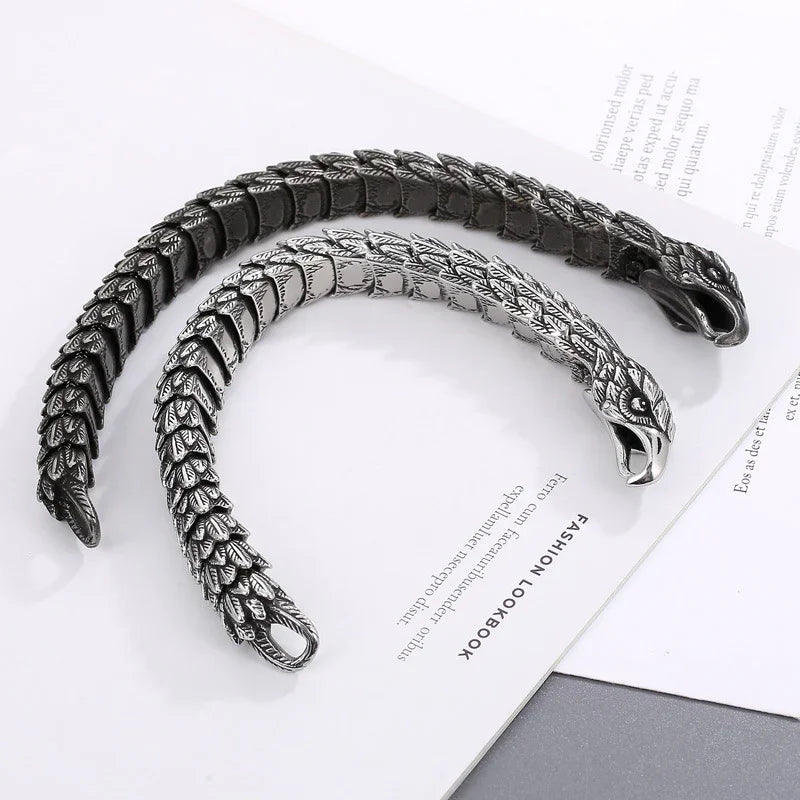 Eagle stainless steel heavy bracelet for men biker style bracelet - CIVIBUY