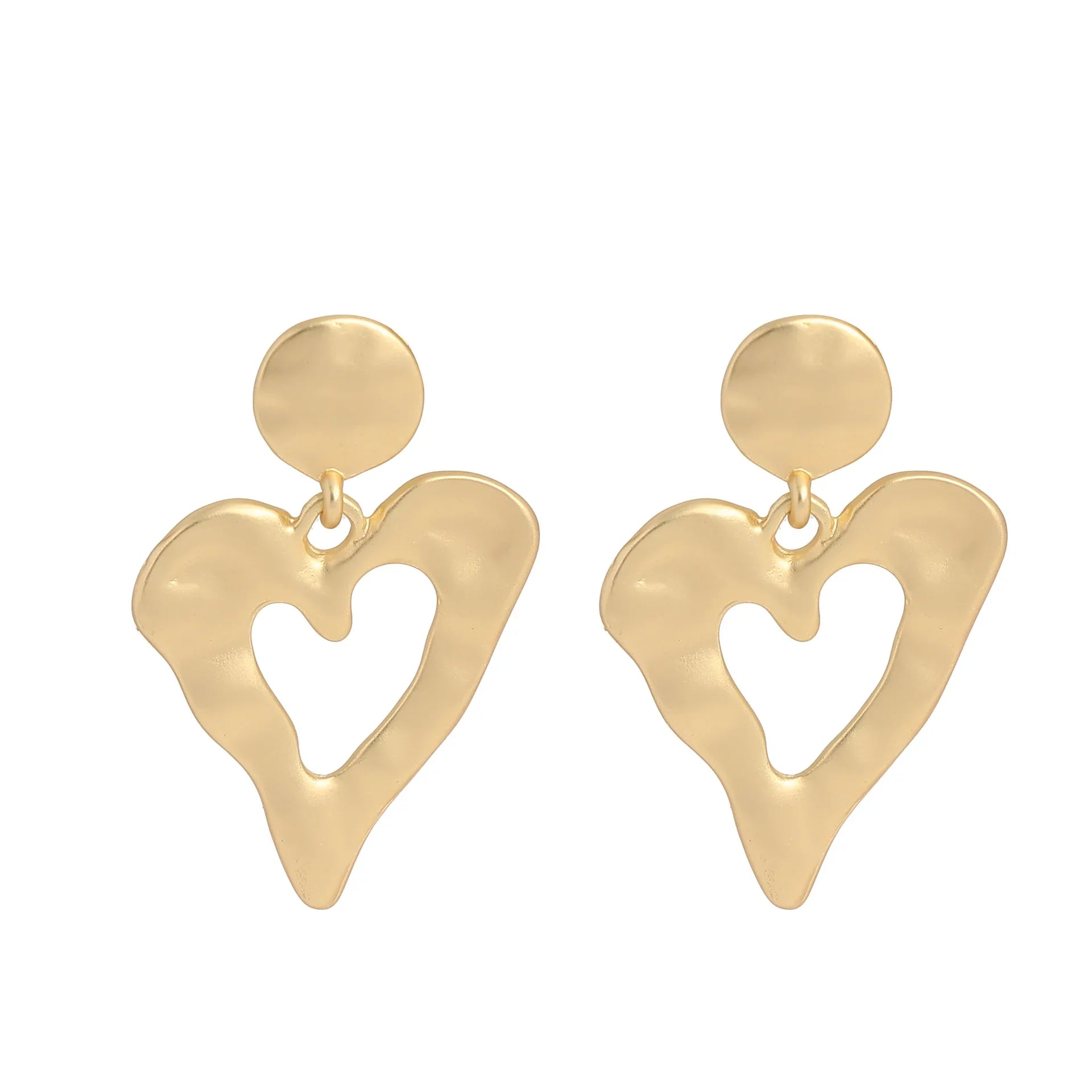 Earrings Cross-border Silver Or Gold Fashion Heart All-match High-end Women's Earrings - CIVIBUY