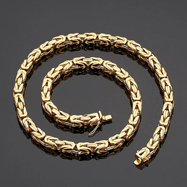 Fashion Choker Rapper Cuban Necklace Stainless Steel Men's Jewelry 24 inchs long