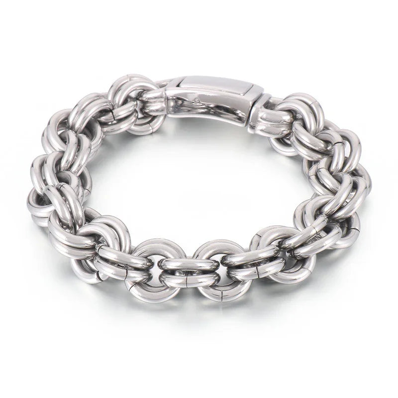 simple Roma Bracelets For Men Steel Viking Link Chain - CIVIBUY