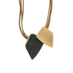 Sterling Silver Hammered Slide Pendant Bling Bling Necklace 16 3/4" - CIVIBUY