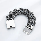 Crusoe Bracelets For Men skull steel bracelet - CIVIBUY