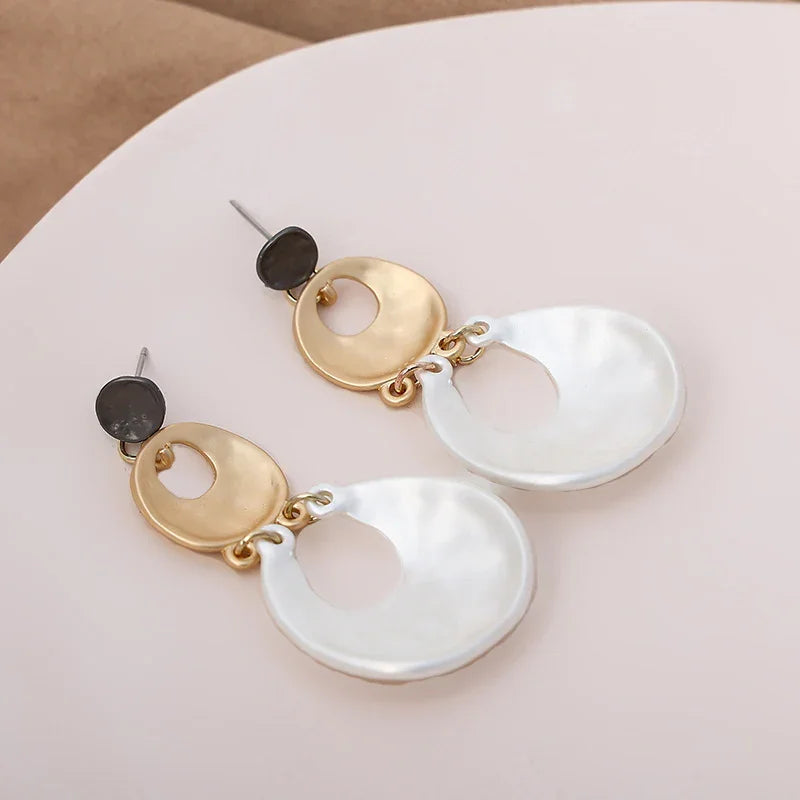 Big Round Vintage Gothic Earrings for Women Hanging Jewelry Accessories - CIVIBUY