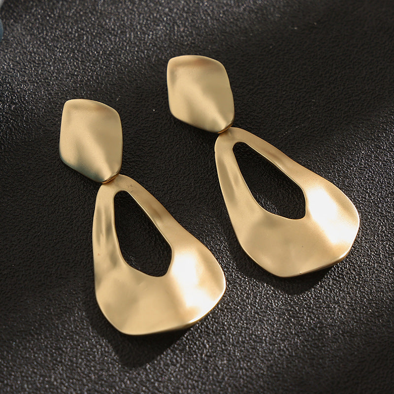 Gold Harmmered Clip On Earrings for Women - CIVIBUY