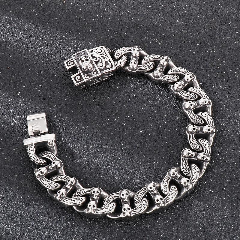 Heavy Motorcycle Skull Rock Fashional Retro Strong Man Bracelet Gift - CIVIBUY
