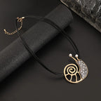Snail necklace stainless Charm Rope Necklace - CIVIBUY