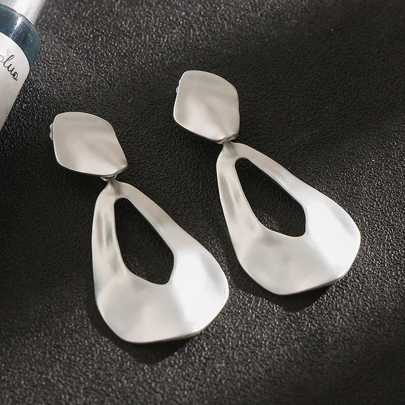 Gold Harmmered Clip On Earrings for Women - CIVIBUY