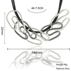Leather choker Necklace for Women Collar Necklace Disc Necklace - CIVIBUY