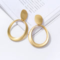 Matte Gold Silver Geometric Harmmered Clip On Earrings for Women Long Tear Drop Clip【buy 1 get 1】 - CIVIBUY