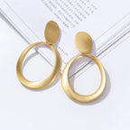 Matte Gold Silver Geometric Harmmered Clip On Earrings for Women Long Tear Drop Clip【buy 1 get 1】 - CIVIBUY