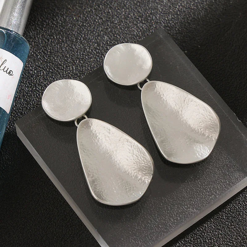 Wave Brushed Texture Earrings - CIVIBUY