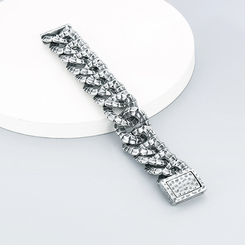 stainless steel bracelet for men skull style bracelet K-6 - CIVIBUY