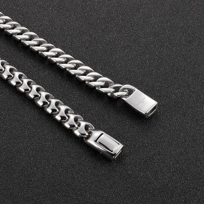 Fashion Choker Collar Tail Rock Rapper Cuban Necklace Stainless Steel Men's Jewelry 27" - CIVIBUY