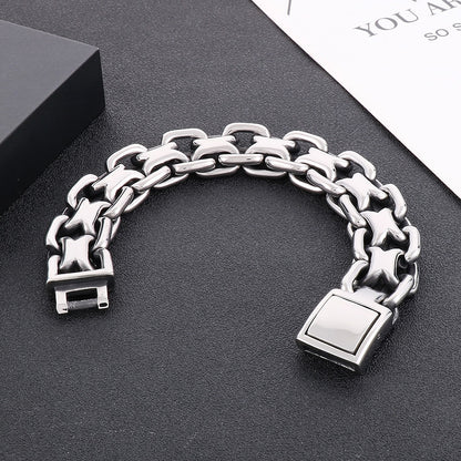 stainless steel bracelet for men roma style bracelet K-8 - CIVIBUY