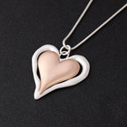 Chains Heart Pendant with Engraving Puzzle Heart Stainless Steel Sister Necklace - CIVIBUY