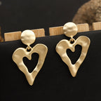 Earrings Cross-border Silver Or Gold Fashion Heart All-match High-end Women's Earrings - CIVIBUY