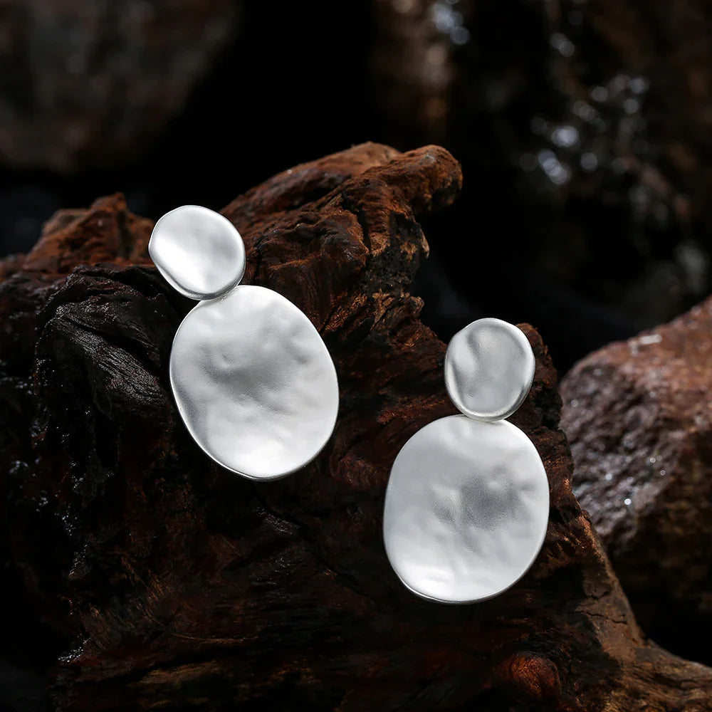 Geometric Drop Earrings for Women Round Summer Beach Accessories - CIVIBUY