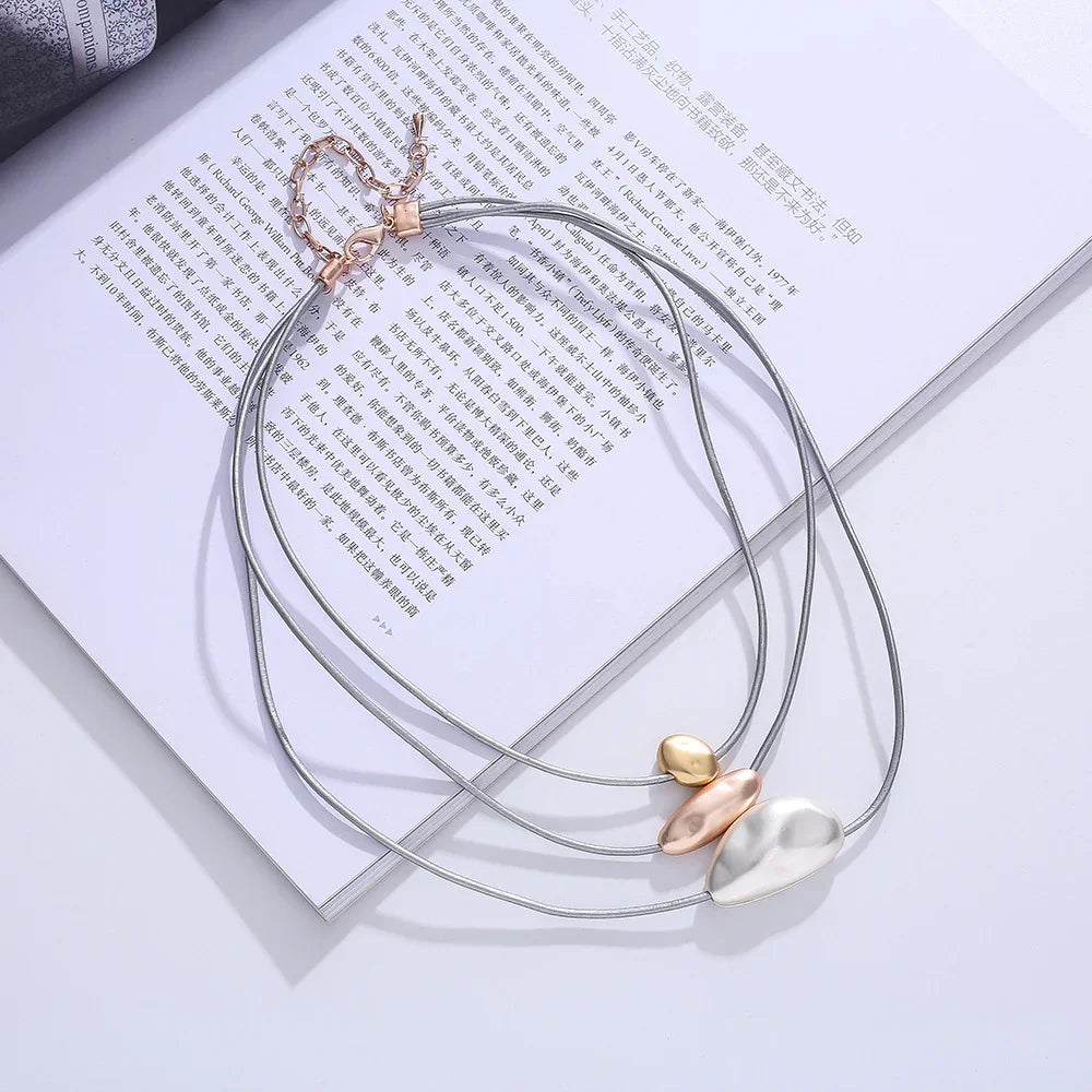 Women's Gold Plated Fashion Necklace Women Vintage Neck Choker Decorative Jewelry - CIVIBUY