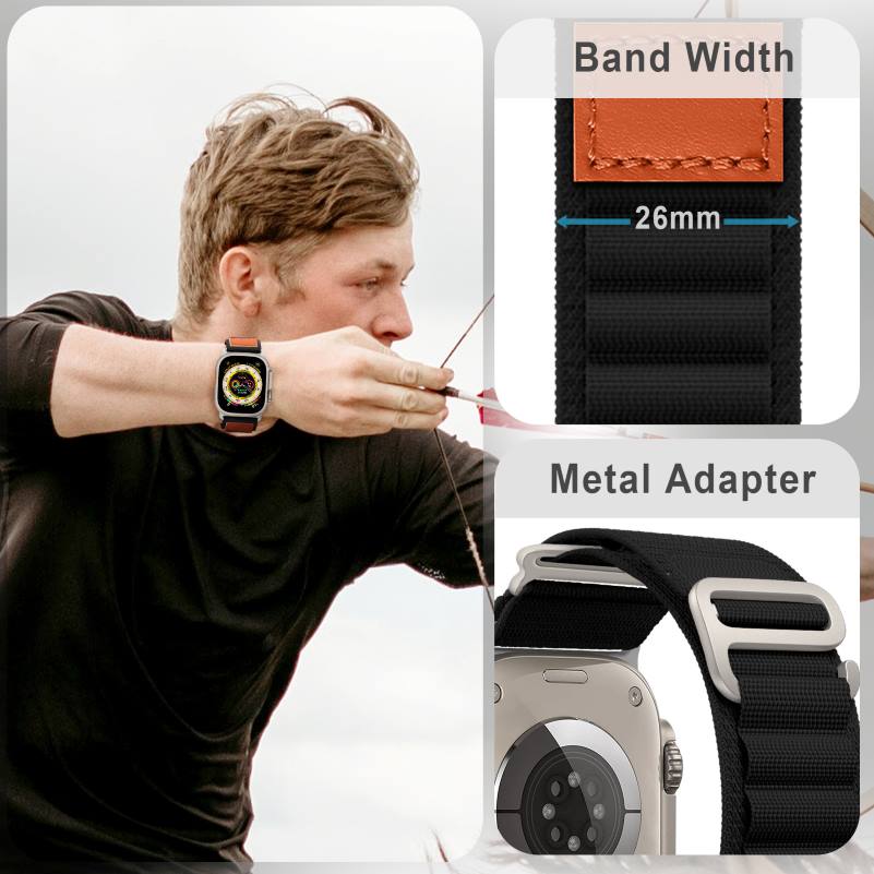 Sport Apple Watch Nylon Starp for iwatch Series 9/8/7/6/5 for Men - CIVIBUY