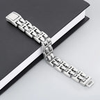 Cuba stainless steel heavy bracelet for men biker style bracelet D4-C - CIVIBUY