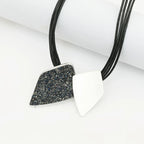 Sterling Silver Hammered Slide Pendant Bling Bling Necklace 16 3/4" - CIVIBUY