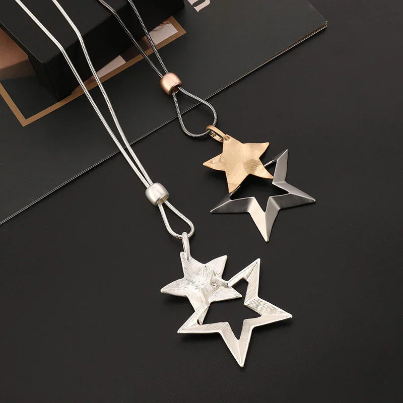 Silver Hand Crafted Irregular Star Pendant - CIVIBUY