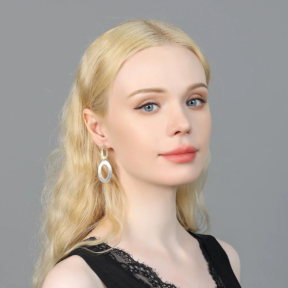 Vintage Clip Drop Earrings for Women Clip on Earrings Statement Earrings Gift for Mom - CIVIBUY