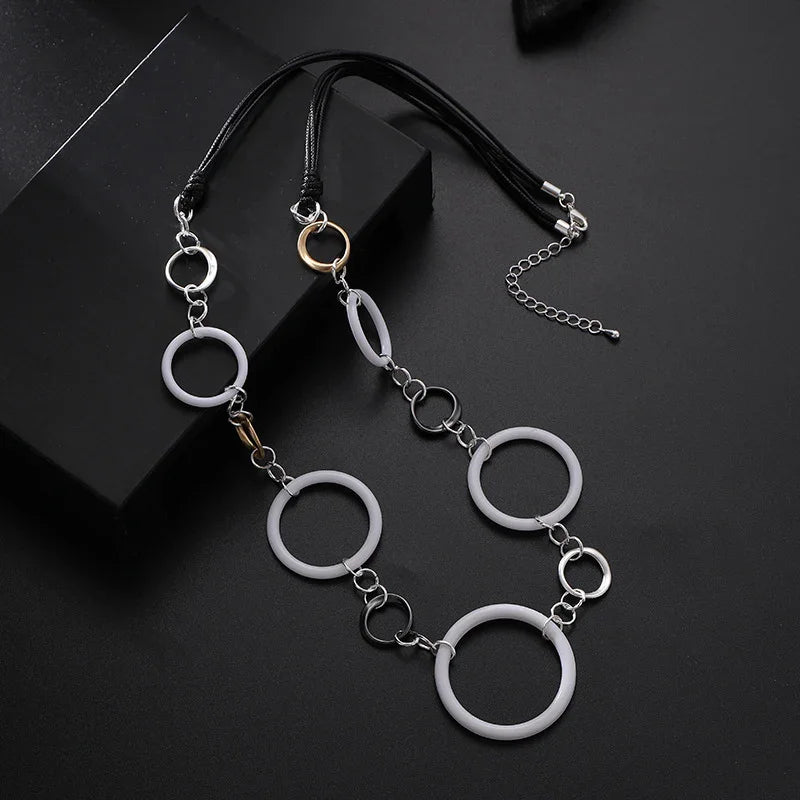 silver coated plastic silver gunmetal-finished steel,28-inch continuous loop Women - CIVIBUY