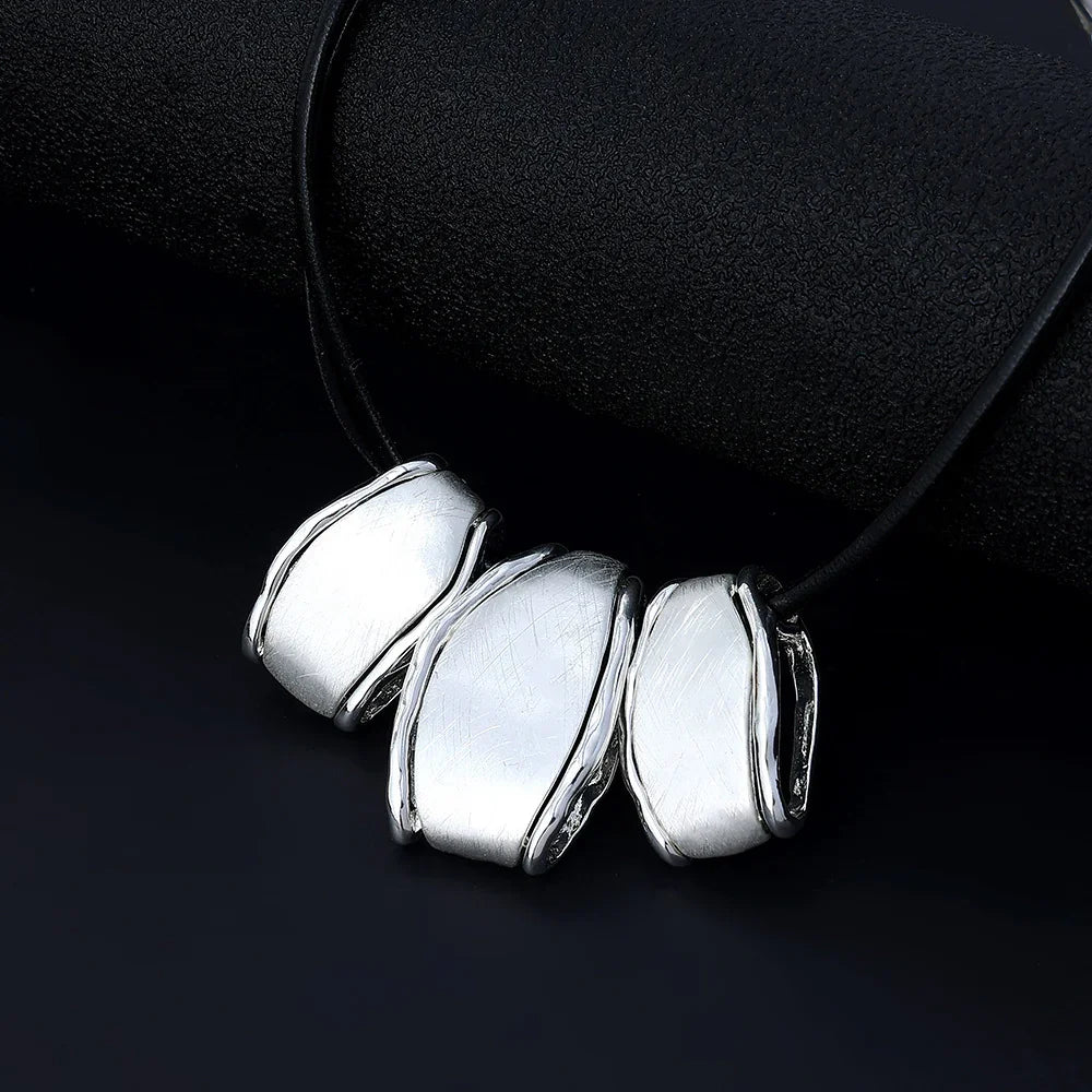 Trend Geometric Necklace Irregular Metal Pendants Necklace for Women - CIVIBUY