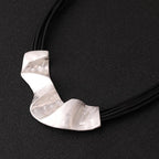 Black Leather Chokers chunky Necklace for women pendant Jewelry - CIVIBUY