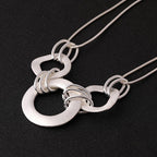 Gold Plated Circle Elegant Necklace Lightweight for Women Girls Ladies - CIVIBUY