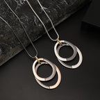 Blacked Steel Rose Gold Pendant - CIVIBUY