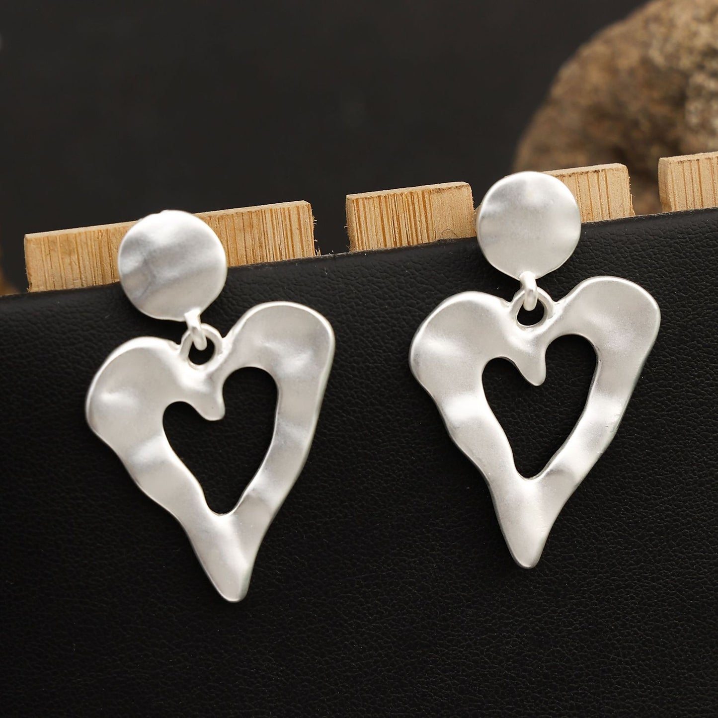Earrings Cross-border Silver Or Gold Fashion Heart All-match High-end Women's Earrings - CIVIBUY