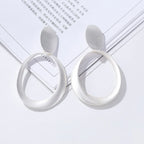Matte Gold Silver Geometric Harmmered Clip On Earrings for Women Long Tear Drop Clip【buy 1 get 1】 - CIVIBUY