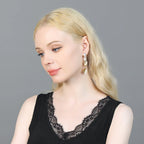 Long Textured Yellow Brass Modern Cutout Dagger Dangle and Drop Earrings - CIVIBUY