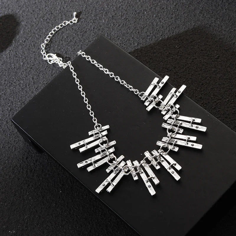 Vintage Modernist Mexican Sterling Necklace - CIVIBUY