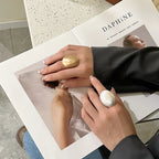 Maxi ring volume in satin bronze For women - CIVIBUY