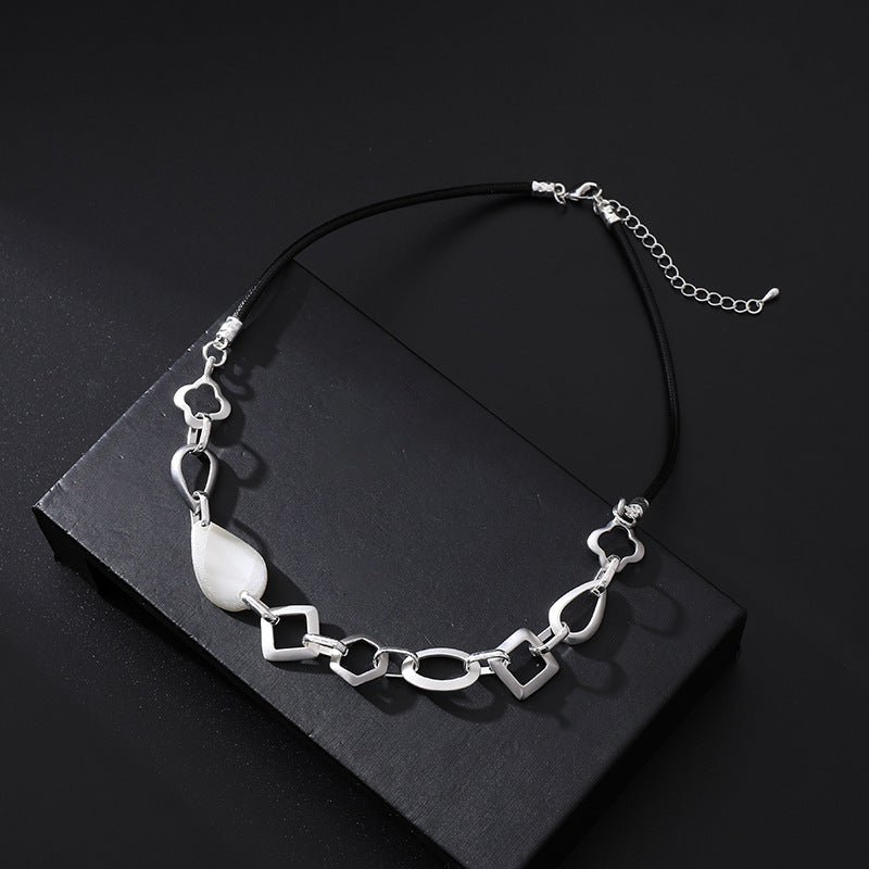 Unique beaded drop necklace sterling silver necklaces for women - CIVIBUY