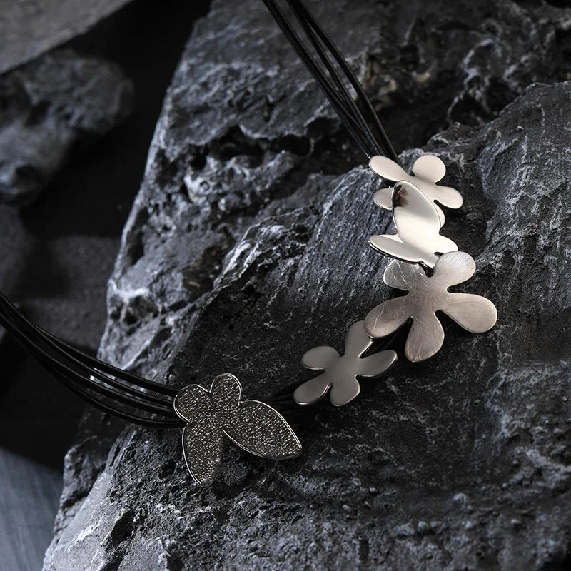 Enamel Flower Bib Statement Pendant Necklace - CIVIBUY