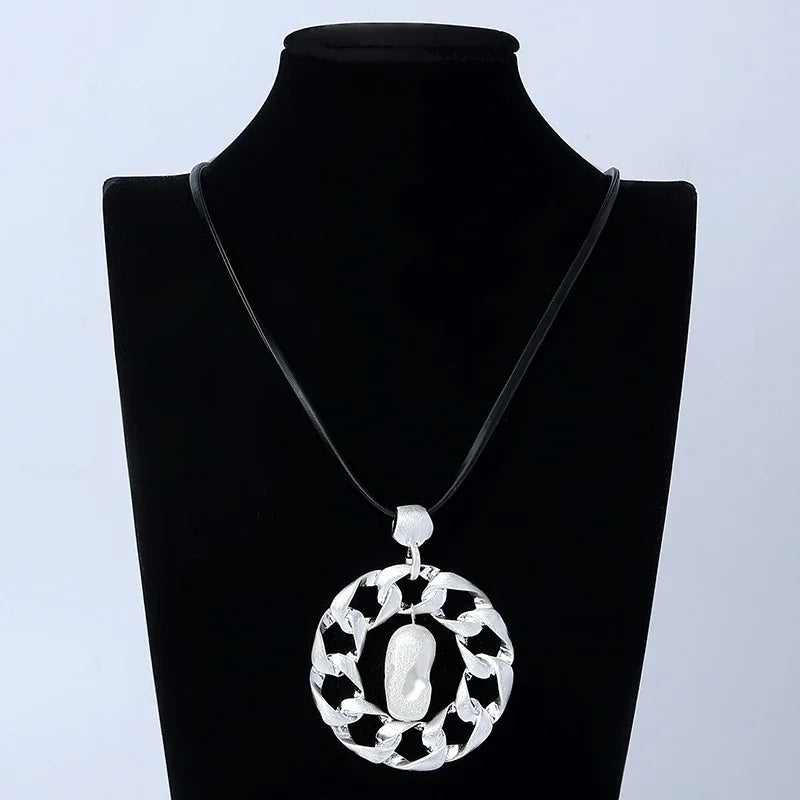 Gold Necklace for Women Collar Necklace Disc Minimalist Necklace - CIVIBUY