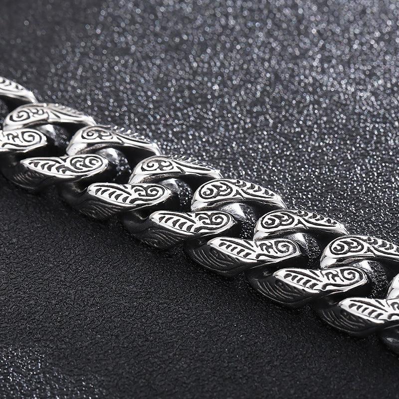 stainless steel bracelet for men snake style bracelet K-6 - CIVIBUY