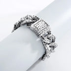 stainless steel bracelet for men skull style bracelet K-6 - CIVIBUY