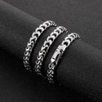 Fashion Choker Collar Tail Rock Rapper Cuban Necklace Stainless Steel Men's Jewelry 27" - CIVIBUY