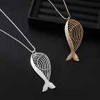 Exquisite Metal Whale Pendant necklace for women - CIVIBUY