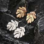 Fish Cast Resin Leaf Leaves Drop Dangle Dagling Hook Earrings - CIVIBUY