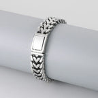 Stainless Steel 16MM Link Chain Heart Shape Wristband Men's Bracelets - CIVIBUY