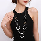 silver coated plastic silver gunmetal-finished steel,28-inch continuous loop Women - CIVIBUY