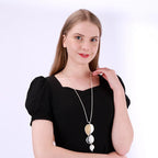 Vintage Long Collars Chains Suspension Leaves Pendants Geometric Gothic Jewelry - CIVIBUY