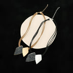 Sterling Silver Hammered Slide Pendant Bling Bling Necklace 16 3/4" - CIVIBUY